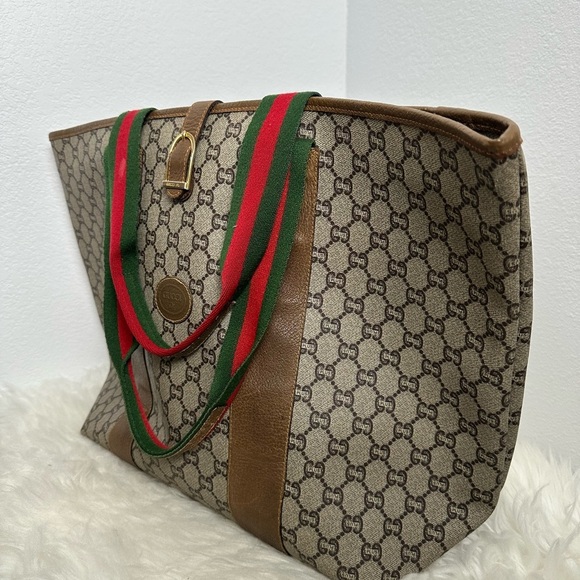 💯 Authentic Gucci Plus Vintage Monogram Tote with Cherryline 🍀 - Picture 6 of 15